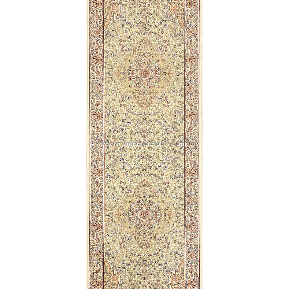 Persian Pattern Runner Rug Silk-Feel Viscose Carpet for Halls, Entries & Living Rooms | Zrabi 455