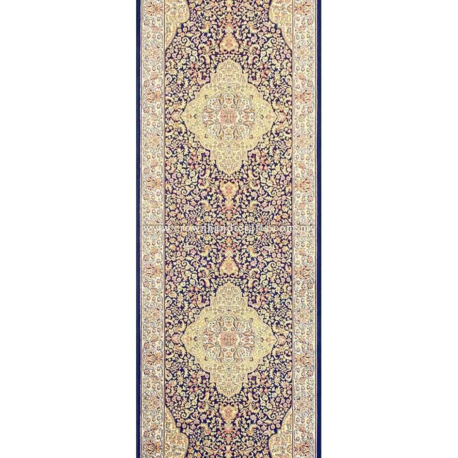 Persian Pattern Runner Rug Silk-Feel Viscose Carpet for Halls, Entries & Living Rooms | Zrabi 455