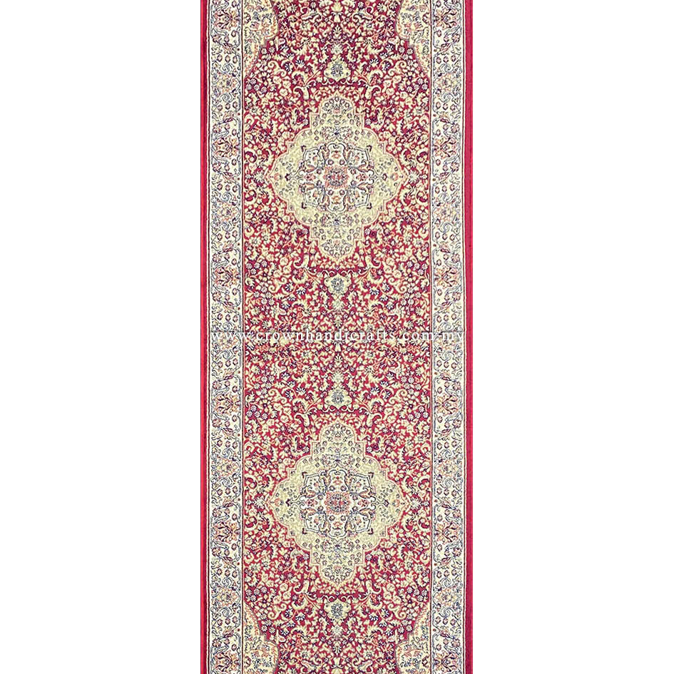 Persian Pattern Runner Rug Silk-Feel Viscose Carpet for Halls, Entries & Living Rooms | Zrabi 455
