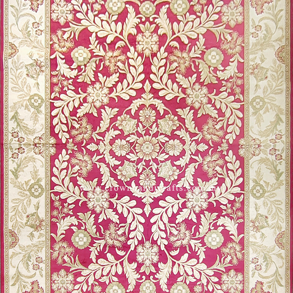 Persian Silk Carpet Iran Design - Silk Man Made Carpet | Zrabi 630 RED (200X275cm)