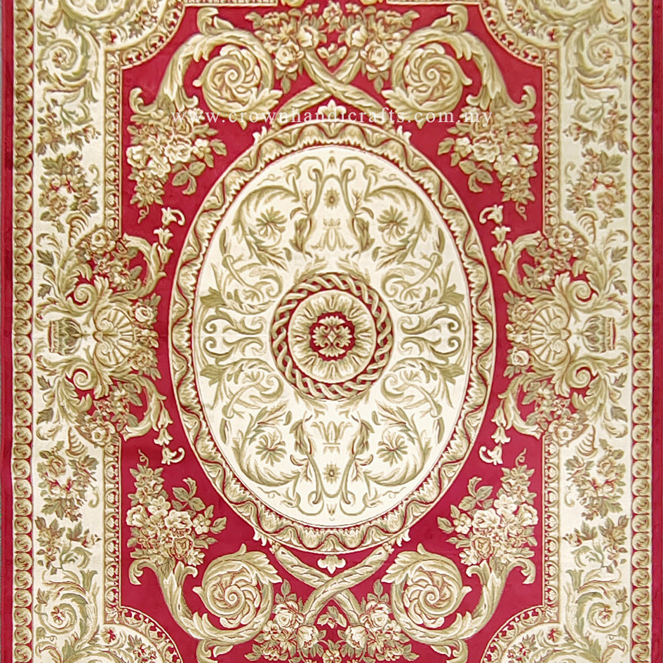 Persian Silk Carpet Iran Design - Silk Man Made Carpet | Zrabi 638 RED (200X275cm)