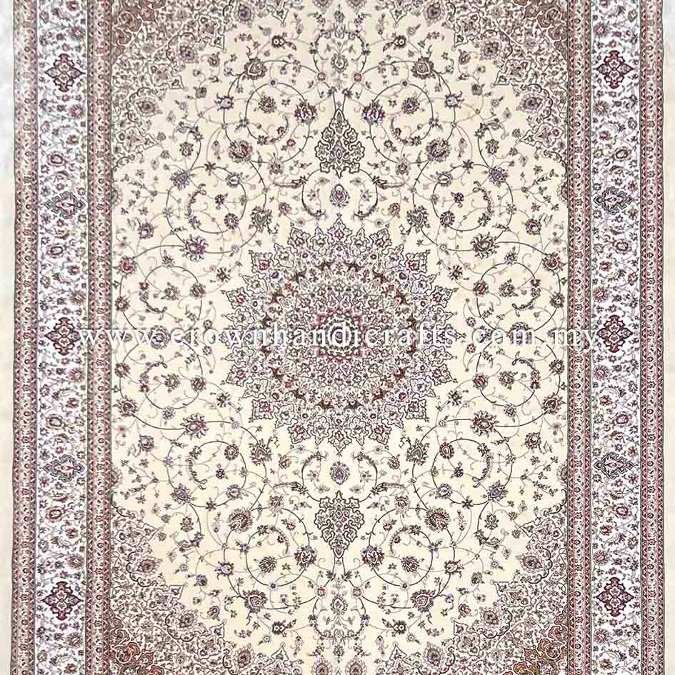 100% Silk Rug Authentic Persian Carpet High End Premium Quality Man Made Elegant Feel | Persian Silk 0IS016