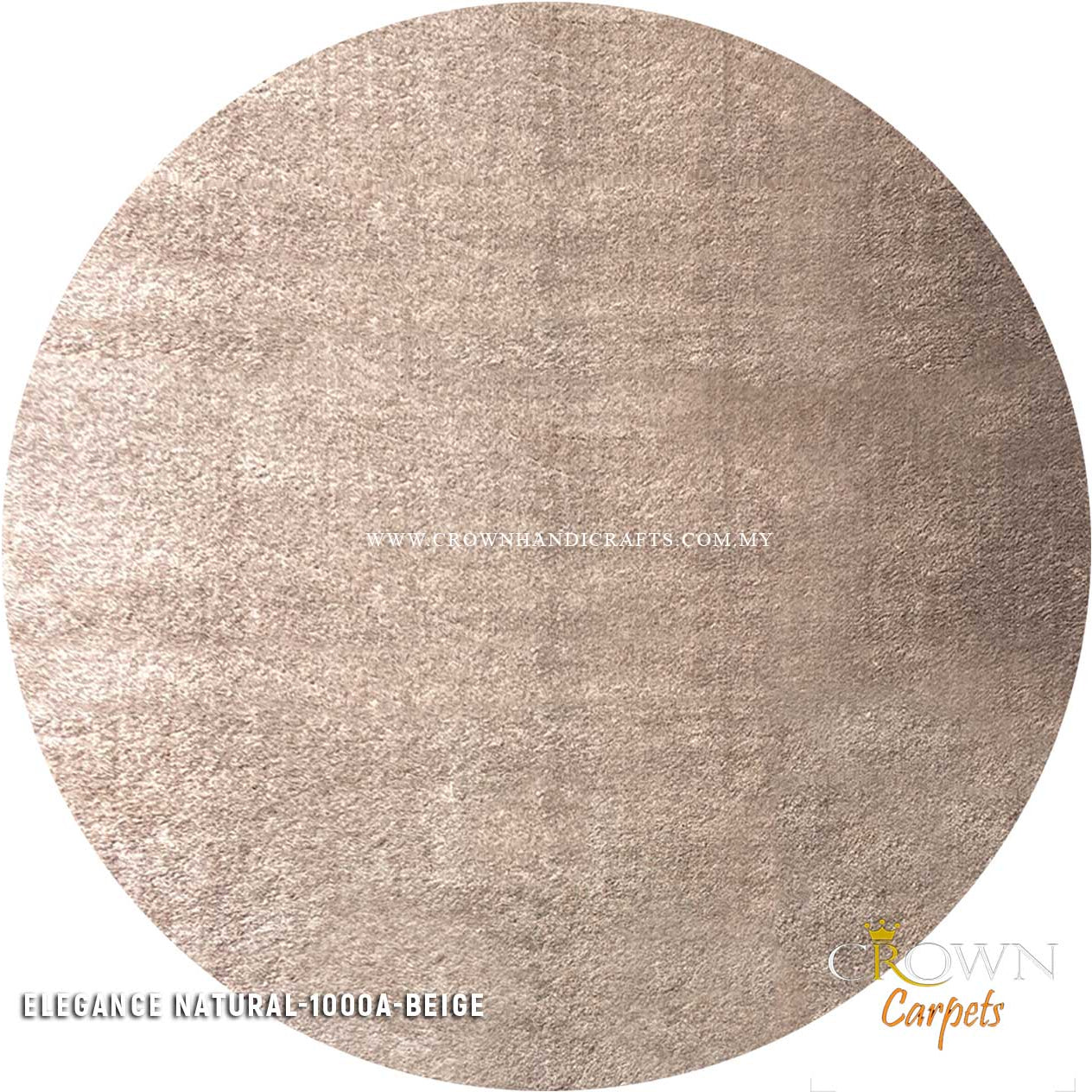 Modern Carpet Contemporary Design Turkey Round Carpets for Living Room | Elegance Natural Round 1000A BEIGE