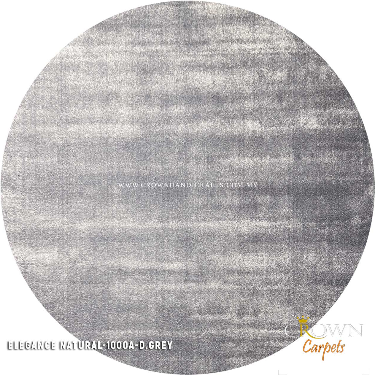 Abstract Rug Modern Round Design Carpet High Quality | Elegance Natural Round 1000A D.GREY