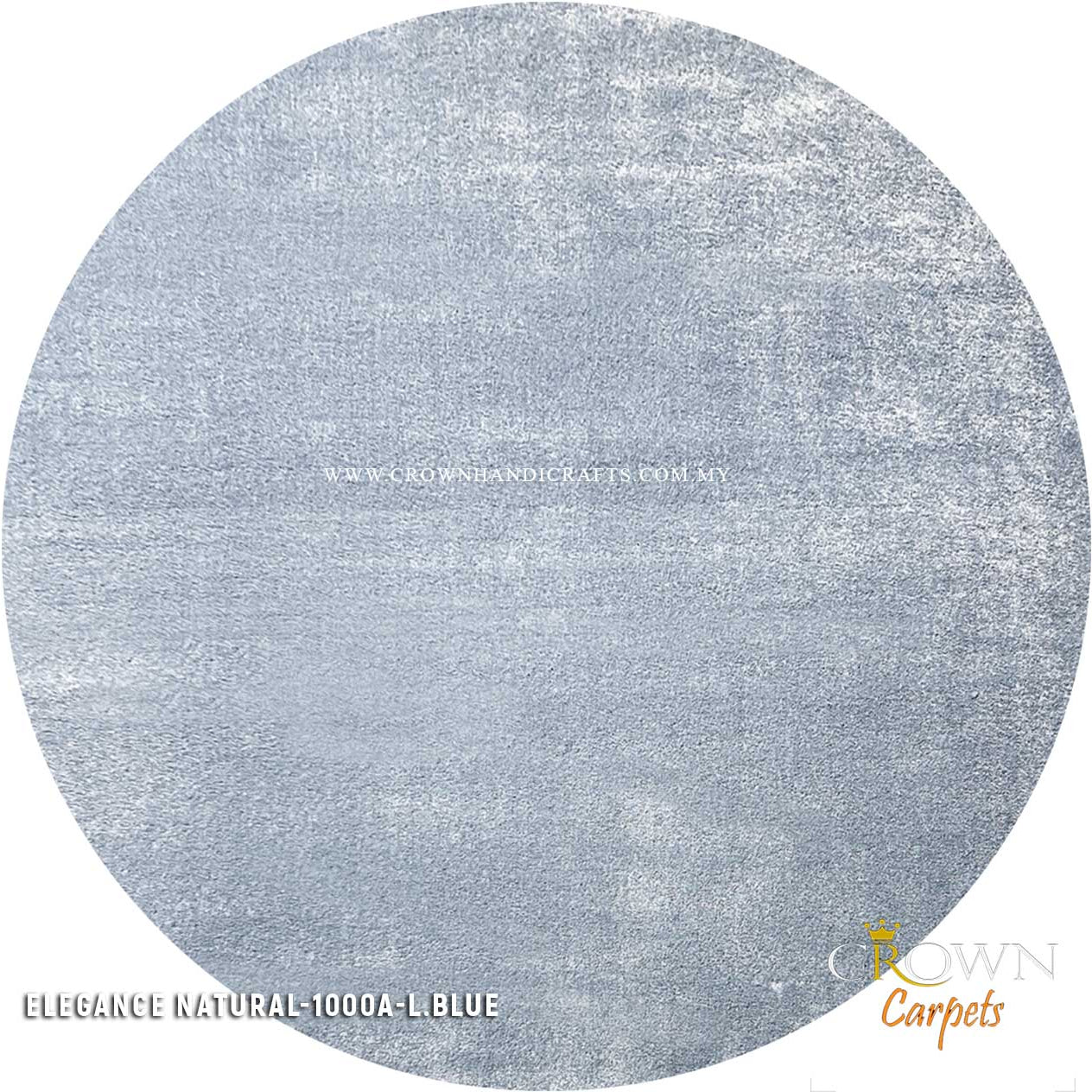Abstract Modern Rugs for Living Room Bedroom Rugs | Elegance Natural Round 1000A L.BLUE