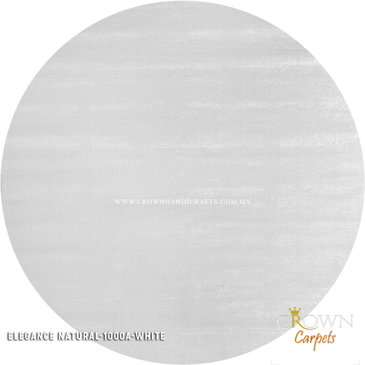 Feel Premium to Walk on Round Modern Rugs Thick and Soft Touch | Elegance Natural Round 1000A White