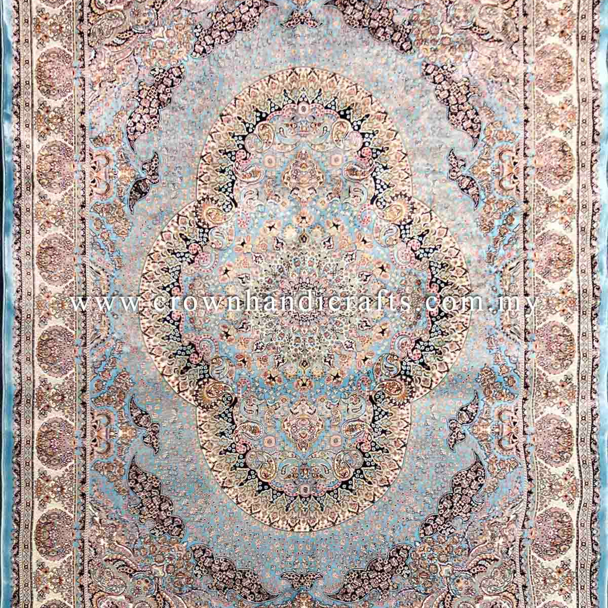 Silk Feel Carpet Persian Design Turkish Rug for Living Room Bedroom Carpet | Qom 1021A