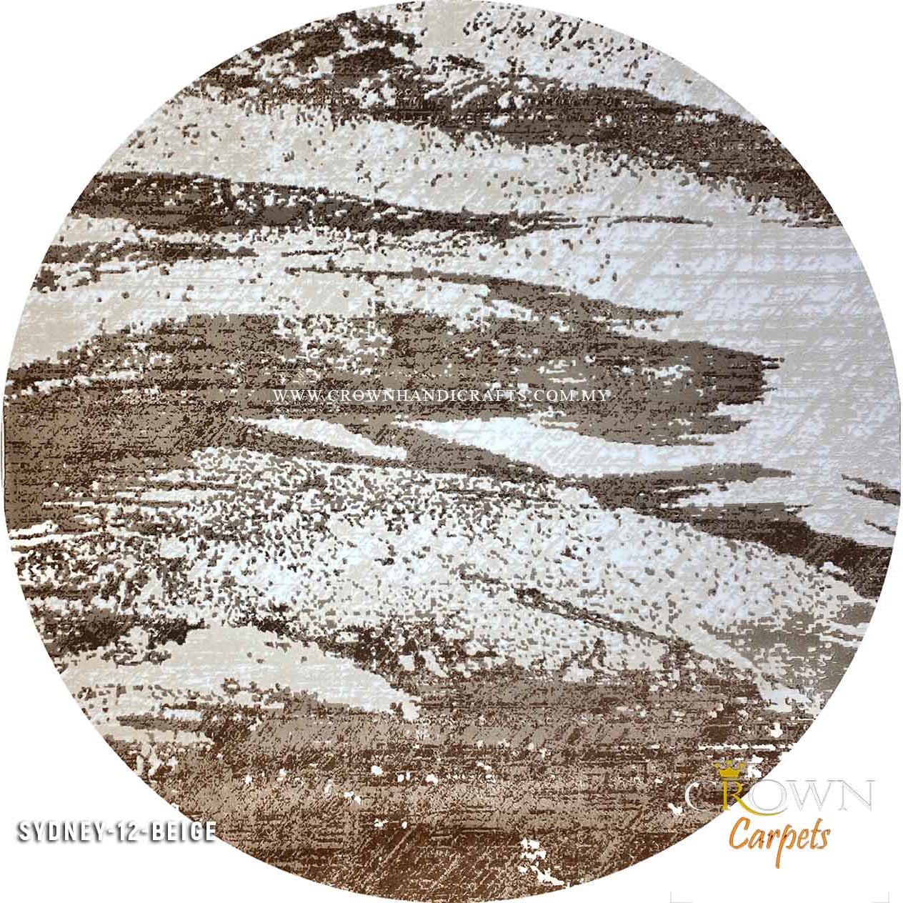 Contemporary Carpet Modern Design Rug Turkey Carpets for Living Room Bedroom | Sydney 12 Round Beige