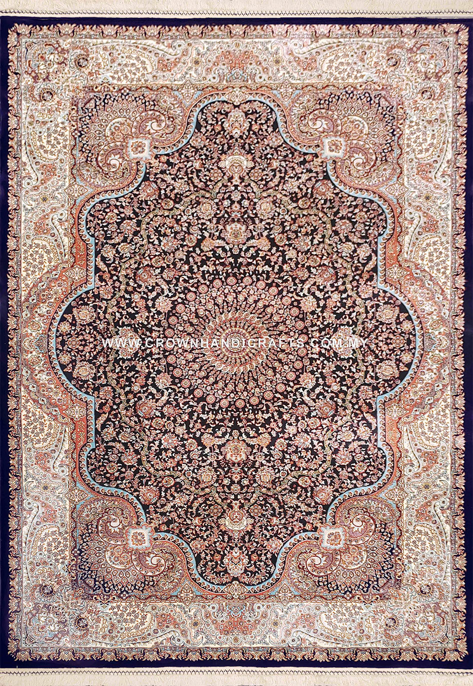 High End Durable Persian Carpet Thick Quality Turkish Rugs for Living Room Bedroom | Qom 1303A