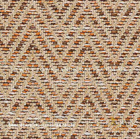 Resort-Inspired Sisal Jute Rugs: Zen Style Meets Designer Elegance for Your Space | Sisal Weave 1327-Pecan Design (HR) Wall To Wall Carpet