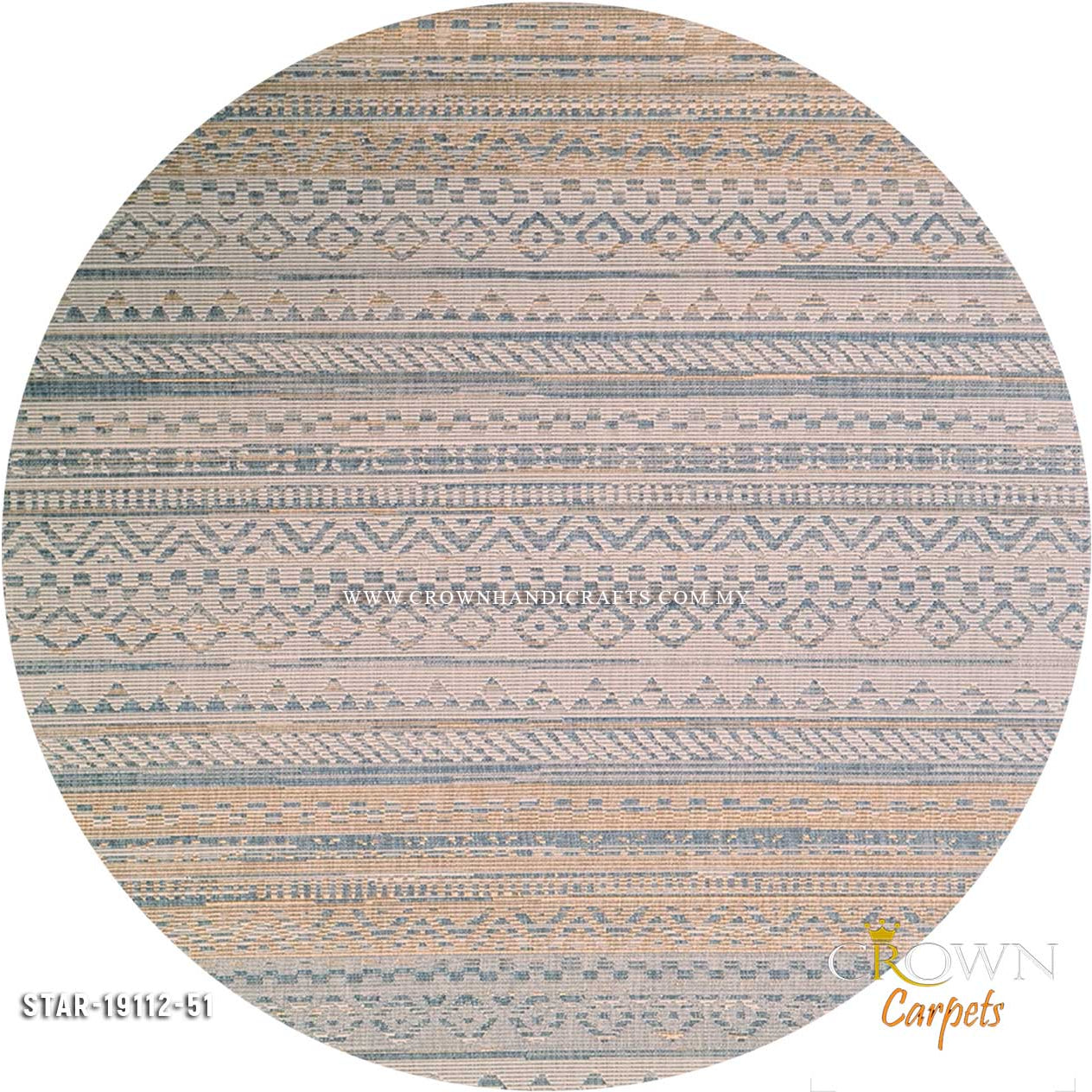 Abstract Rug Modern Round Design Carpet High Quality | Star Round 19112-51
