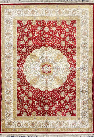 Certified Persian Carpet 100% Silk Premium Quality | Persian Silk IS017