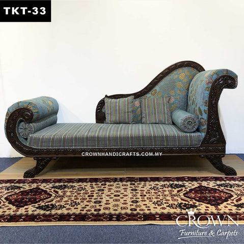 English Style Cleopetra Divan Couch - A Regal Blend of Elegance and Comfort | TKT-33 (L83 W30 H42 Inches)
