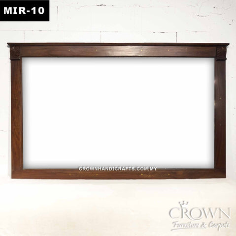 Eleganct Mirror Frame Adorned with Brass In-lay | MIR-10 (L68 W42 D2 Inches)