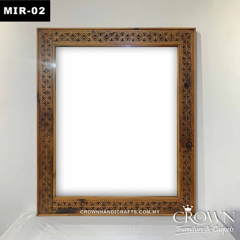 Antique Carved Mirror Frame | A Heritage of Sophistication and Style for your Living Space | MIR-02 (L46 W31 D01 Inches)