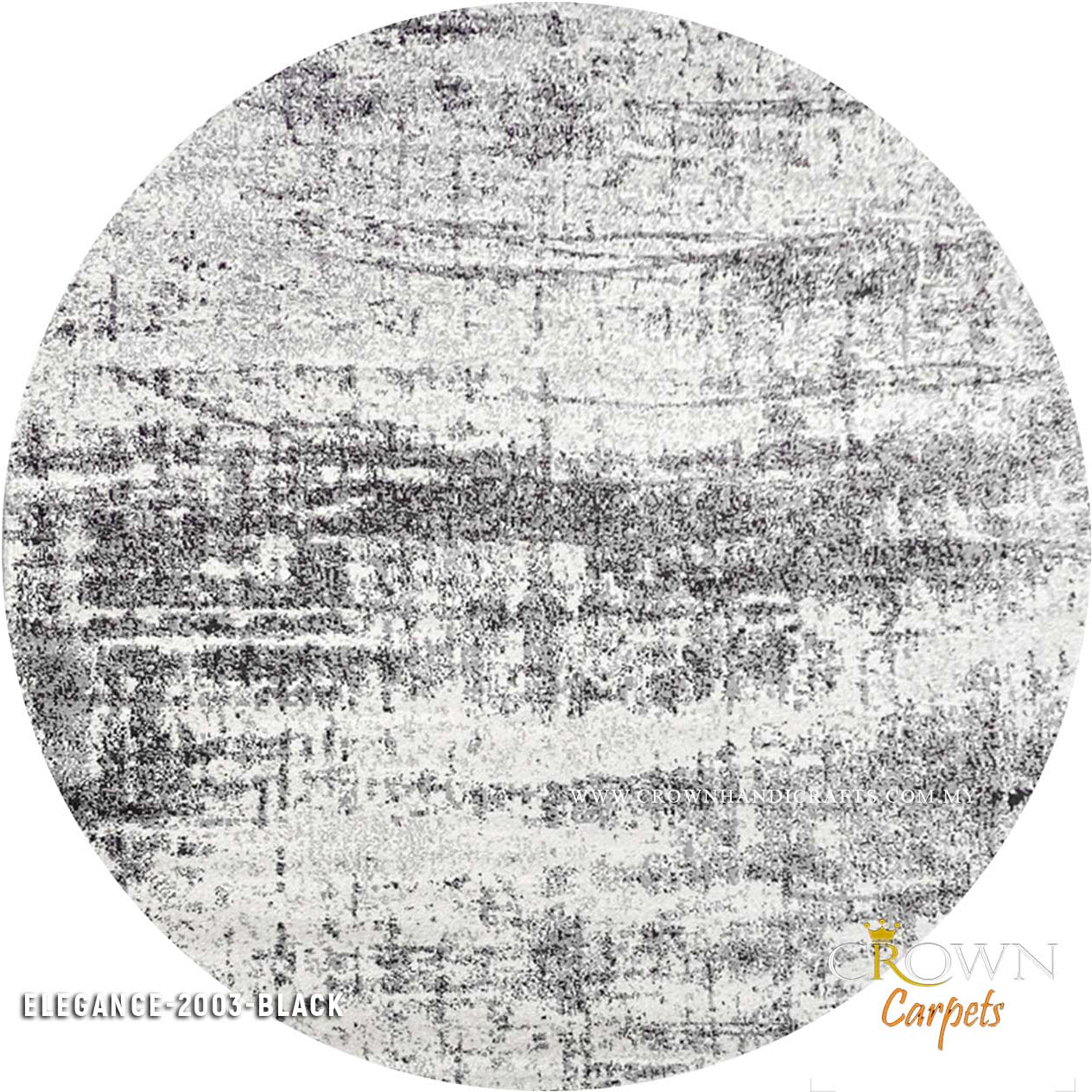 Transform Your Living Room with Bestselling Modern Design Rugs | ELEGANCE 2003 Round Black