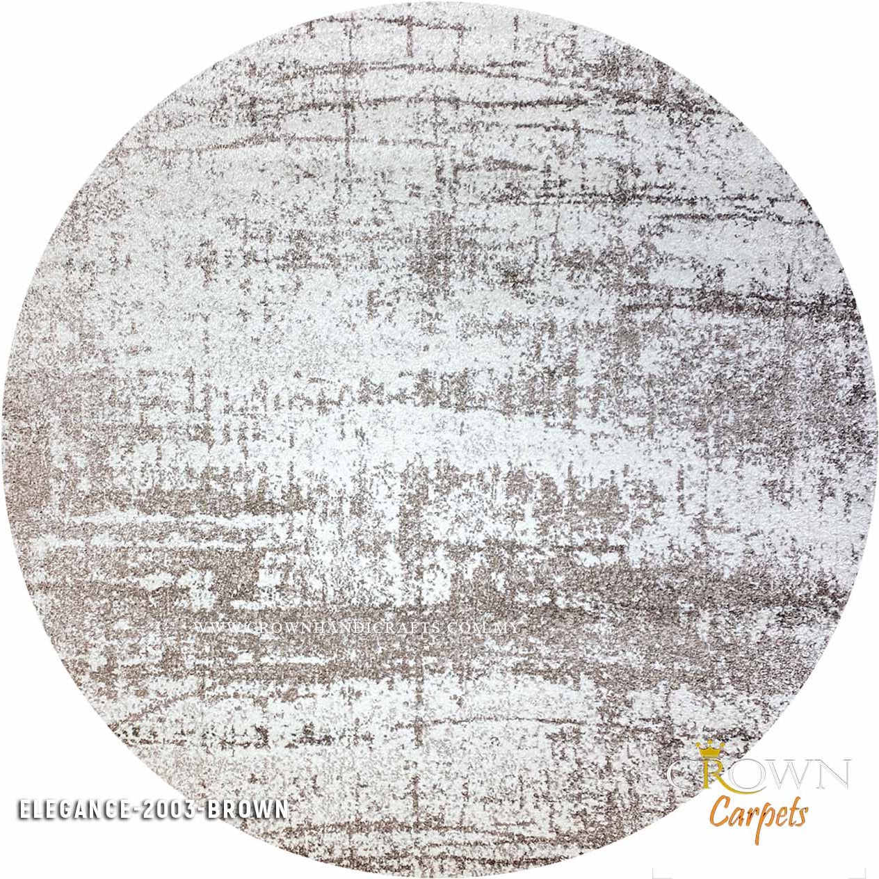 Bestselling Modern Design Rugs to Style Your Living Room | ELEGANCE 2003 Round Brown