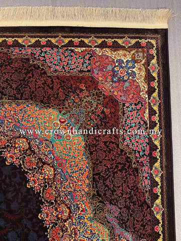 Genuine 100% Silk Persian Rug Made in Iran High End Premium Man Made Exclusive Range | Ejaz JZ005