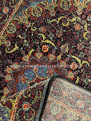 Certified Persian Carpet 100% Silk Premium Quality Made in Iran  | Ejaz JZ001