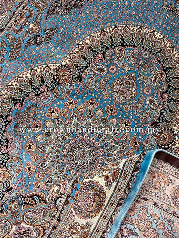 Silk Feel Carpet Persian Design Turkish Rug for Living Room Bedroom Carpet | Qom 1021A