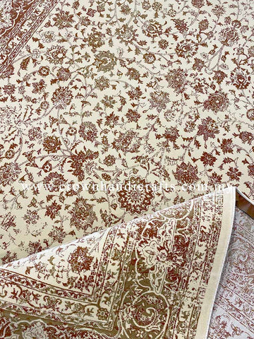 Iran Nain Rug Design Persian Carpet Wool Feel Man Made Iranian Rugs for Living Room | Ashrafi Antique Lj02