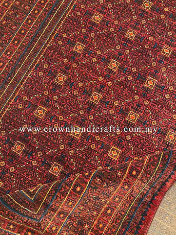 Persian Iranian Rug Wool Feel Man Made Abstract Style Geometric Motifs | Hamedan Sa131