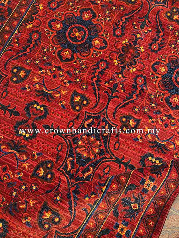Persian Rug Design by Nomads of Iran Afghan Tribes Wool Feel Man Made Carpet for Living Room Washable | Hamedan Sa127