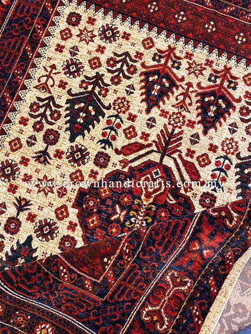 Vintage Style Tribes men Persian Carpet Abstract Rug for Living Room | Hamedan Sa126