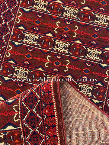 Persian Iranian Rug Wool Feel Man Made Abstract Style Geometric Motifs | Mahakan Runner Mah008