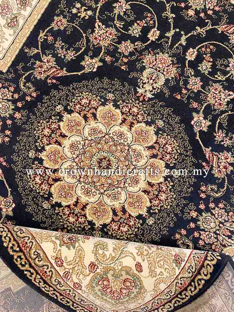 Silk Feel Carpet Persian Design Turkish Rug for Living Room Bedroom Carpet | Regency 008811 Black