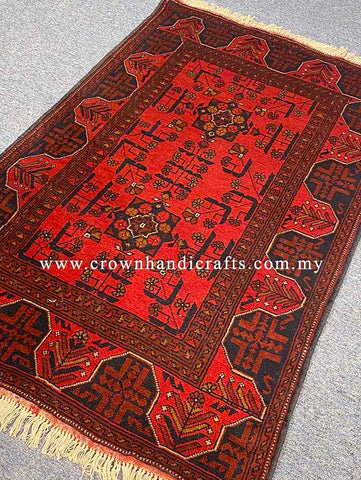 [5X3.5FT] Handmade Tribal Rug – 100% Wool Persian Carpet Design High-Quality Afghan Carpet Hand-Knotted Authentic Afghan Tribal Carpet  AFGHAN CH 2775