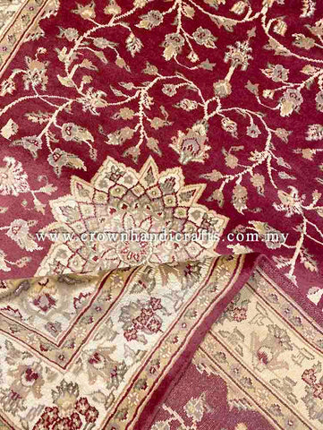 [6X4FT] Elegant Hand-Knotted Persian Rug 100% Silk and Wool Authentic Iranian Design SK Kashmir SILK WOOL CH 1626