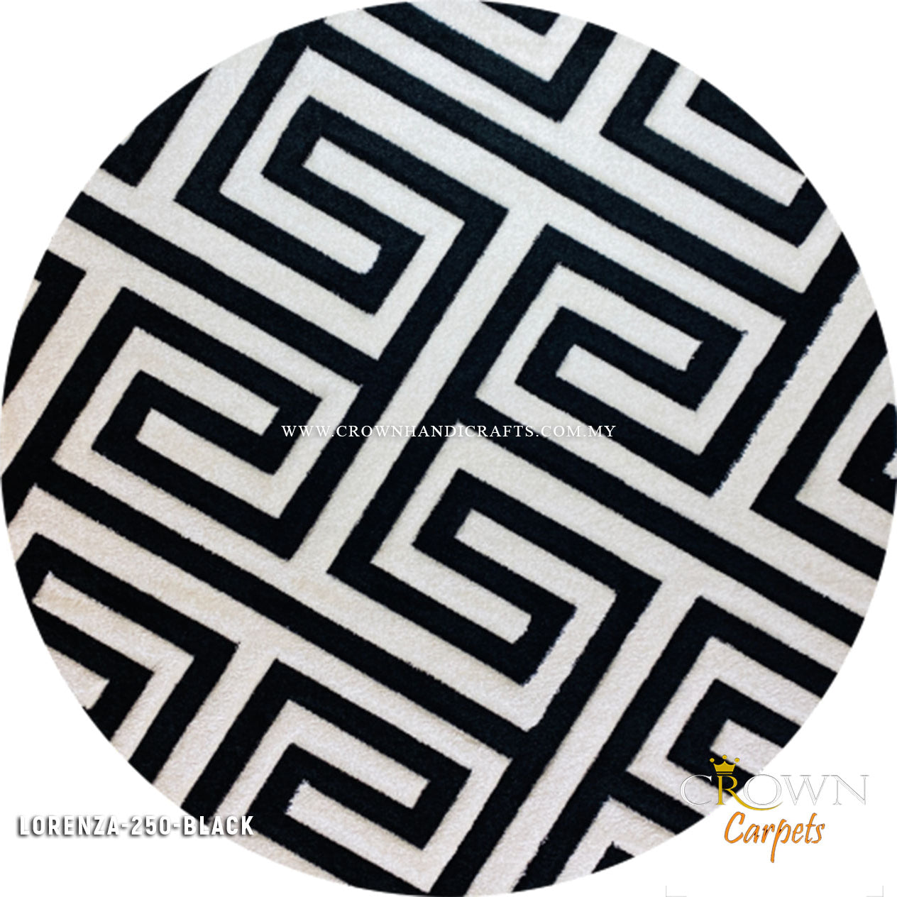 Incomplete Living Space? Add a Modern Round Rug and Experience the Difference! Thank Me Later | Lorenza G250 Black