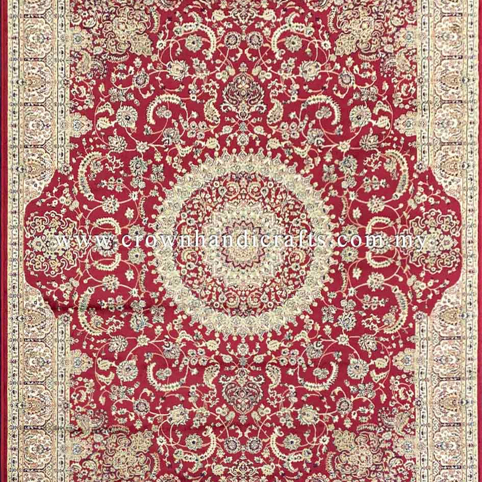 Persian Silk Carpet Authentic Iran Design, 100% Silk-Like Viscose Rug | Zrabi 342