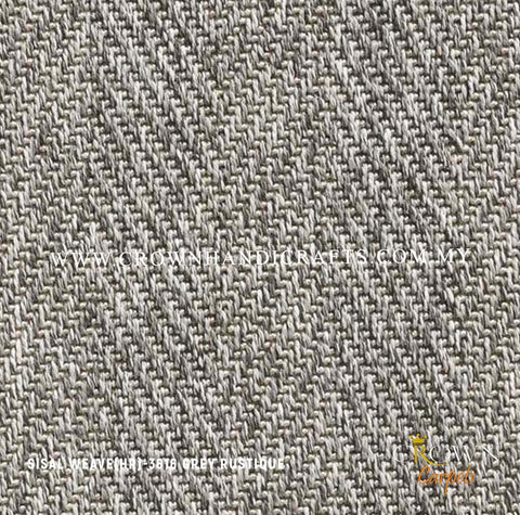 New Age Sisal Jute Carpets and Rugs: Natural Texture with a Luxurious Touch | Sisal Weave 3616-Grey Rustique (HR) Wall To Wall Carpet
