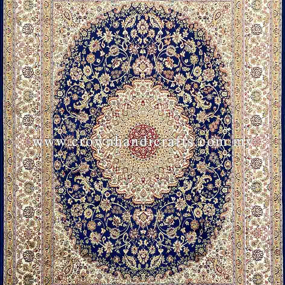 Persian Silk Rug with Iran Design 100% Man-Made Viscose Silk Carpet | Zrabi 396