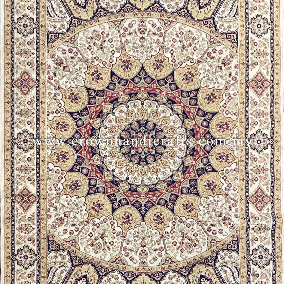 Persian Silk Rug with Iran Design 100% Man-Made Viscose Silk Carpet | Zrabi 430