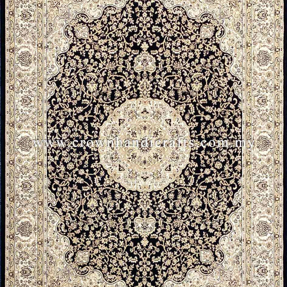 Persian Silk Carpet - Authentic Iran Design, 100% Silk-Like Viscose Rug | Zrabi 470