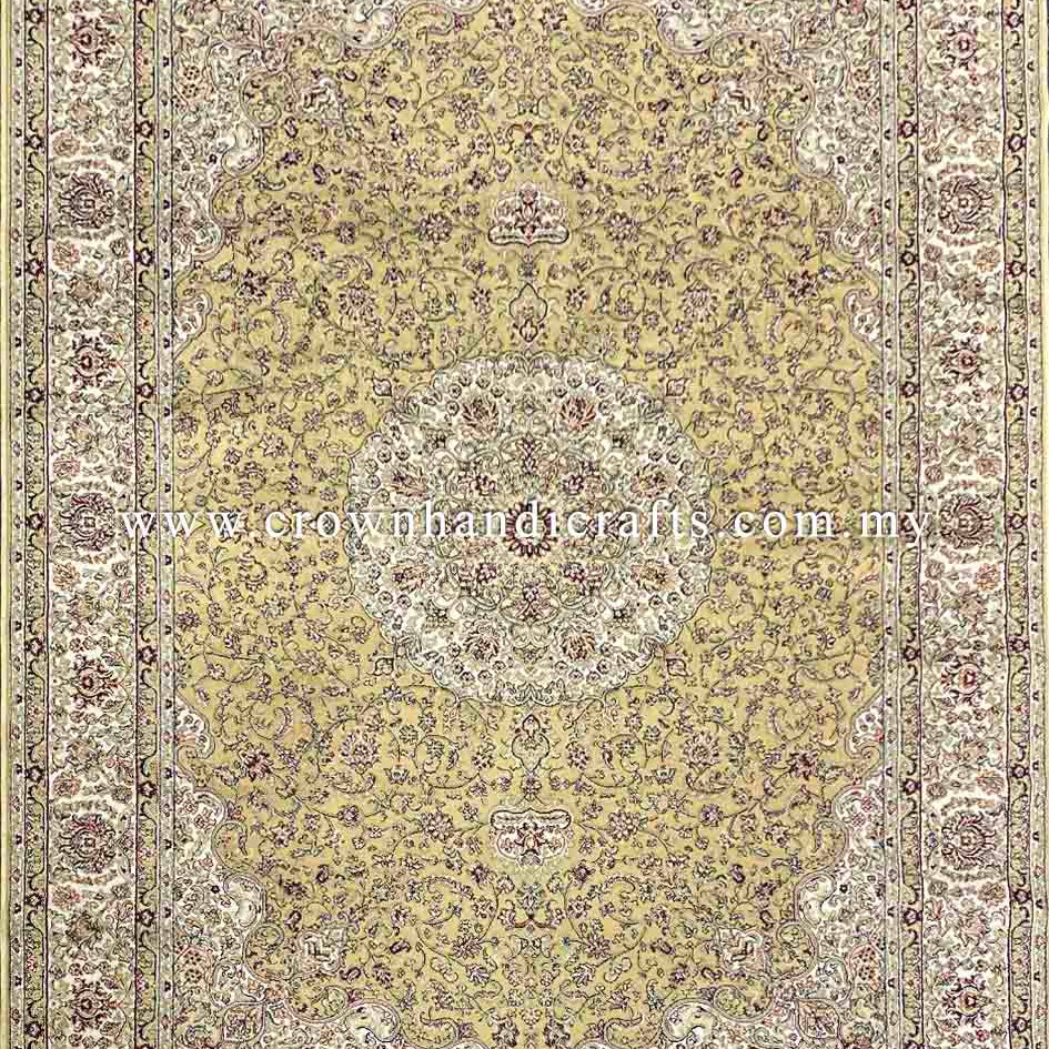 Persian Silk Carpet - Authentic Iran Design, 100% Silk-Like Viscose Rug | Zrabi 470