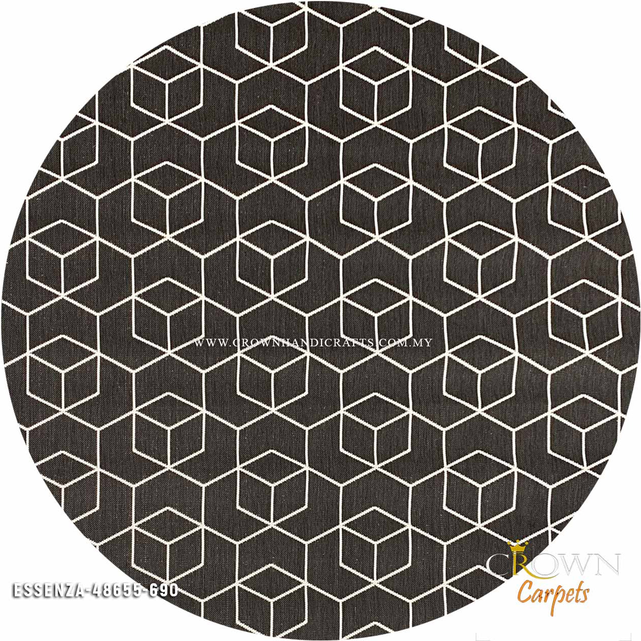 Buy Designer Rugs Modern Round Turkish Carpets Mediterranean Style | Essenza 48655-690