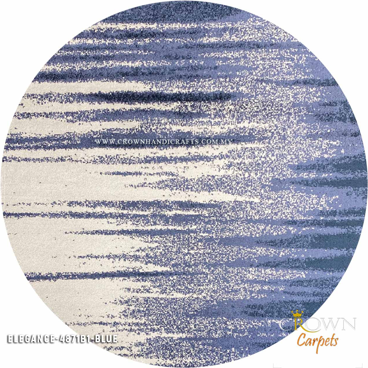 Discover Exceptional Designer Carpets from a Reliable Modern Supplie | Elegance 4871B1 Round Blue