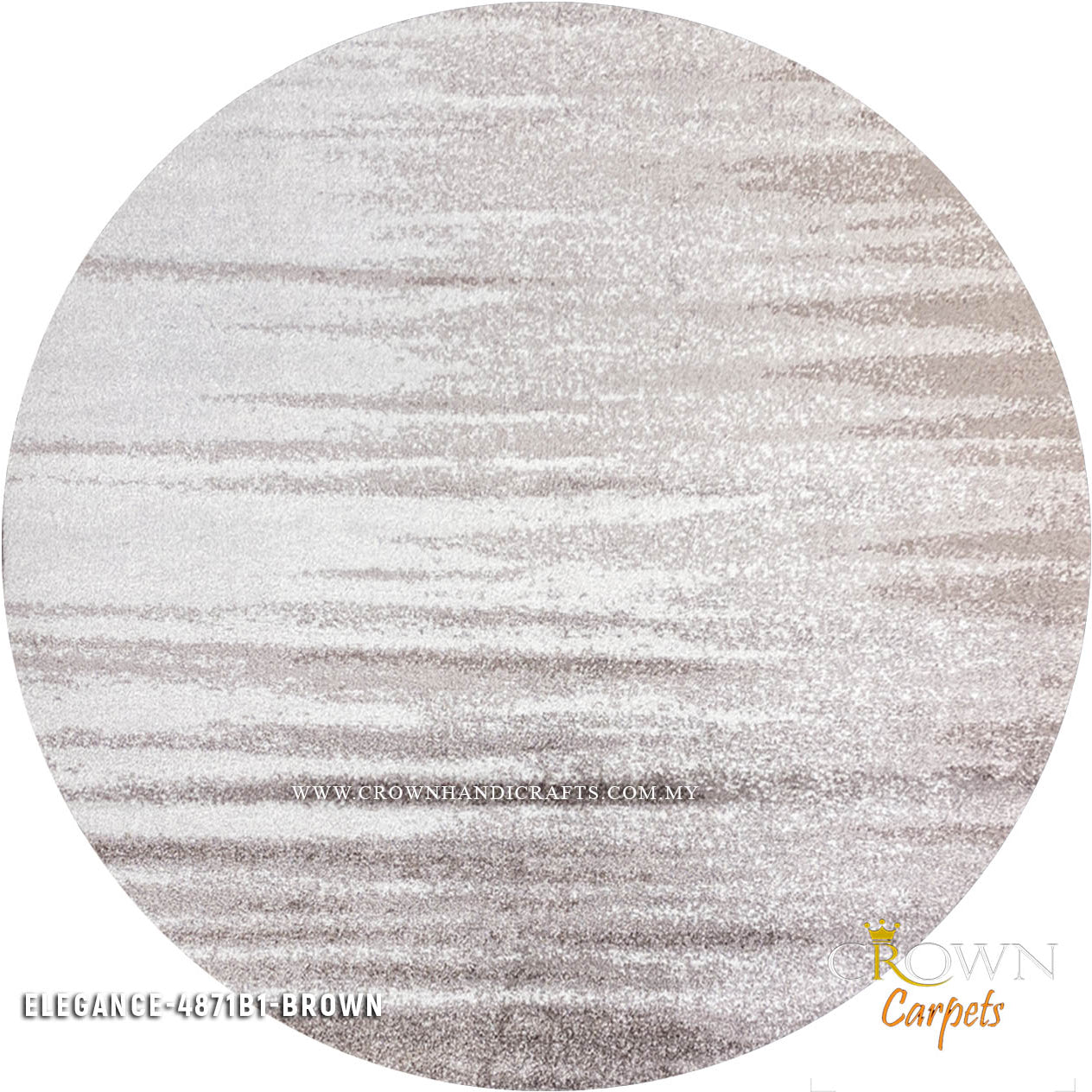 Discover Exceptional Designer Carpets from a Reliable Modern Supplier | Elegance 4871B1 Round Brown