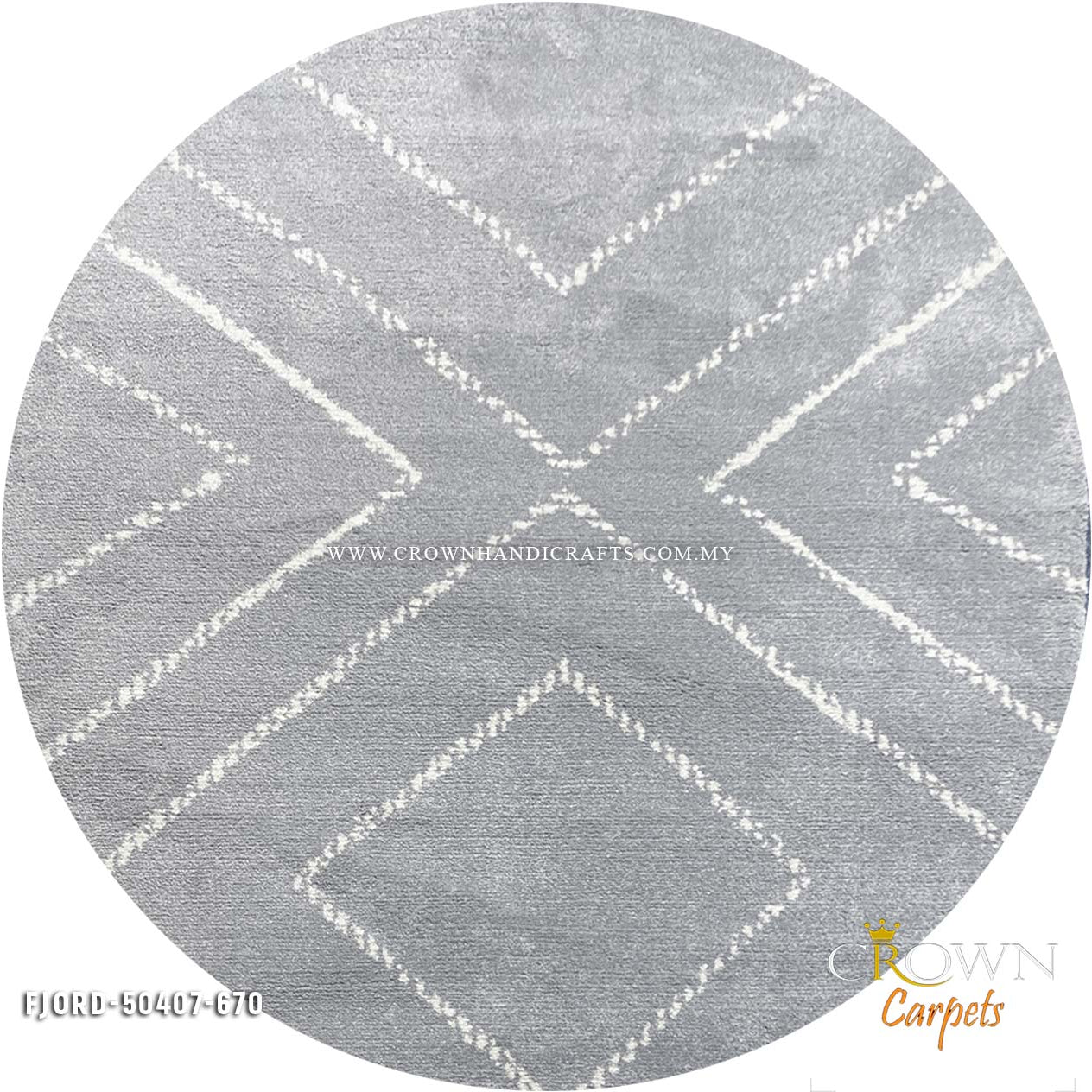 Stunning Abstract Design Rug for Modern Interior Design Living Room | Fjord 50407-670 Round