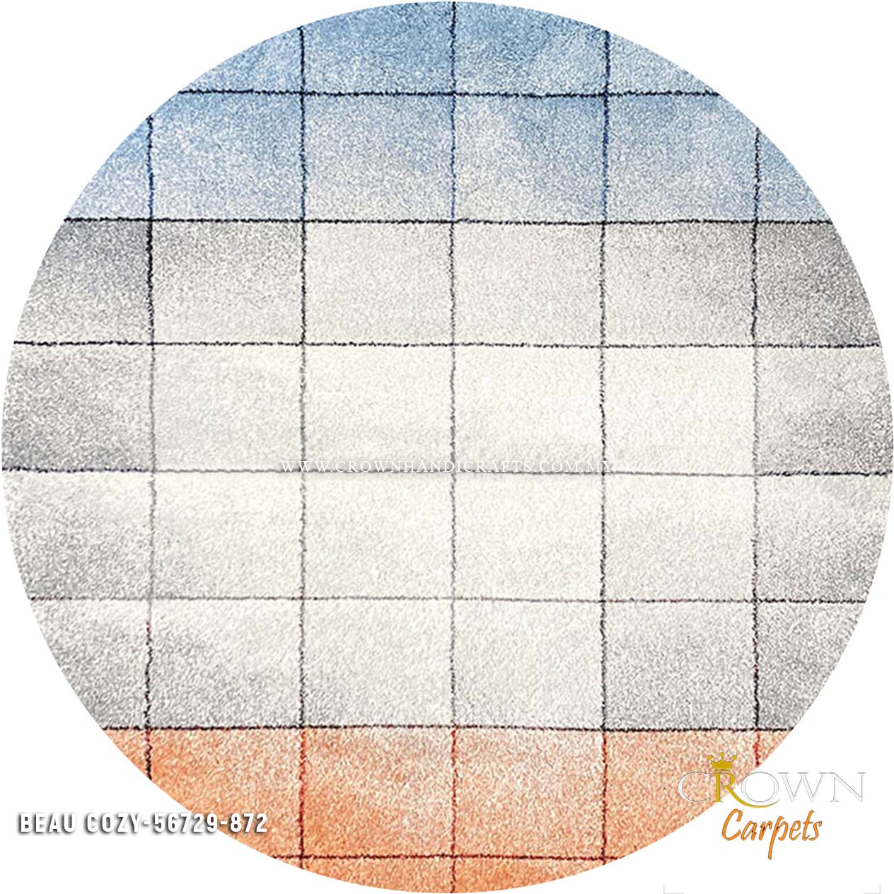 Feel Premium to Walk on Modern Round Rugs Thick and Soft Touch | Beau Cosy 56729