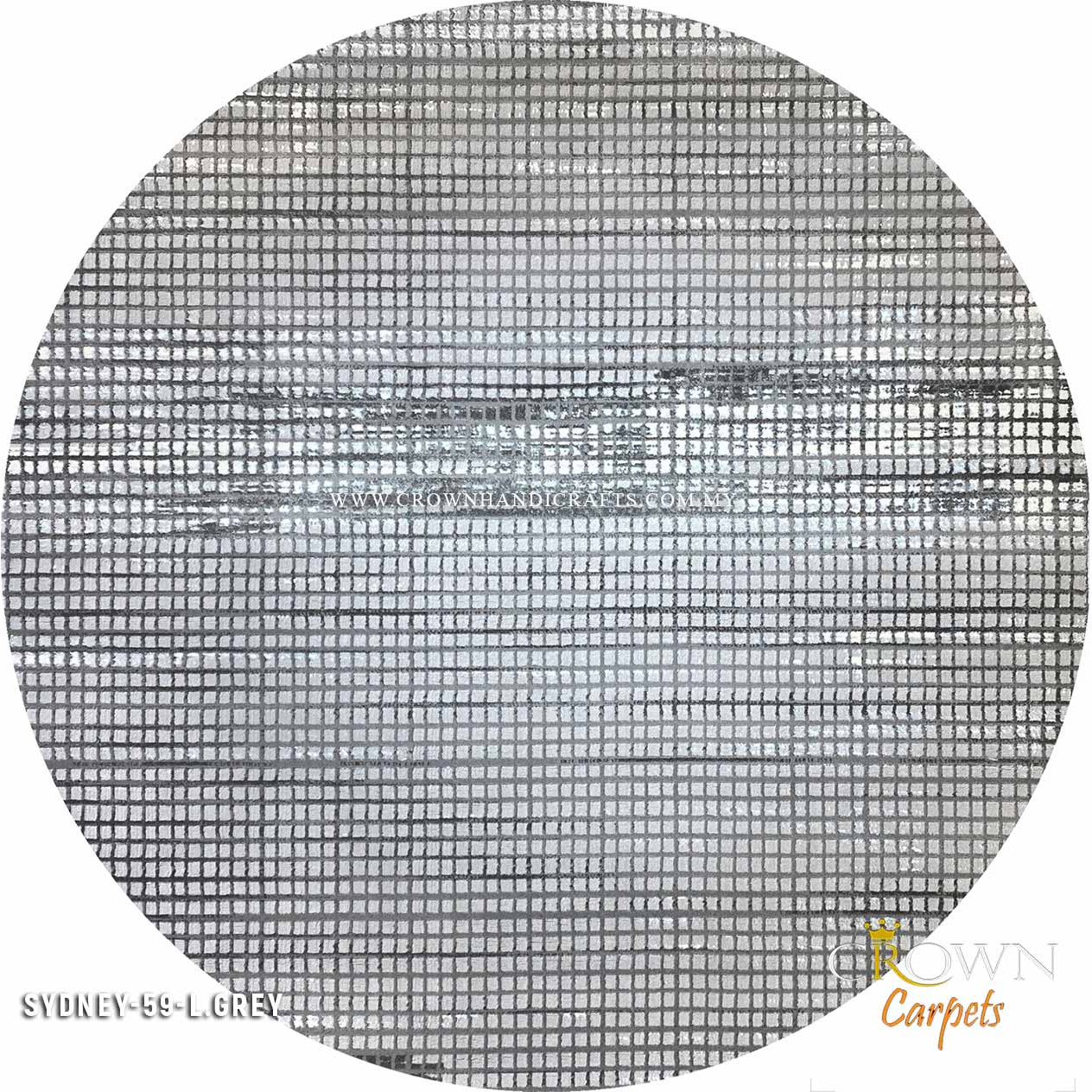 Feel Premium to Walk on Modern Rugs Thick and Soft Touch | Sydney 59NS Round Light Grey