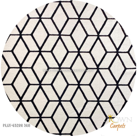 New Age Modern Round Rugs Minimalist Round Carpets Scandinavian Rugs | Play 63209-360