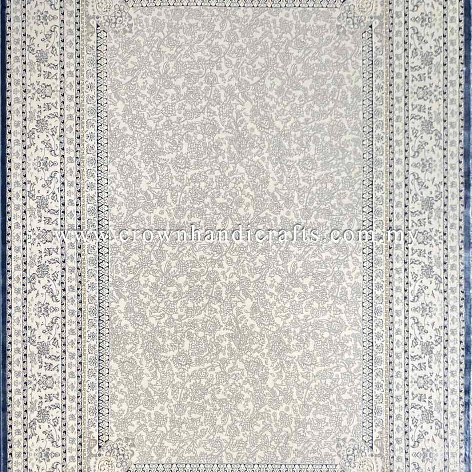 Experience Silken Luxury: High-Quality Viscose Persian Design Living Room Carpet | Azure Silk 7000