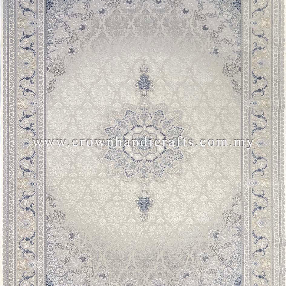 Discover the Timeless Elegance of an Iranian-Designed Viscose Rug with a Silk-Like Feel | Azure Silk 7043