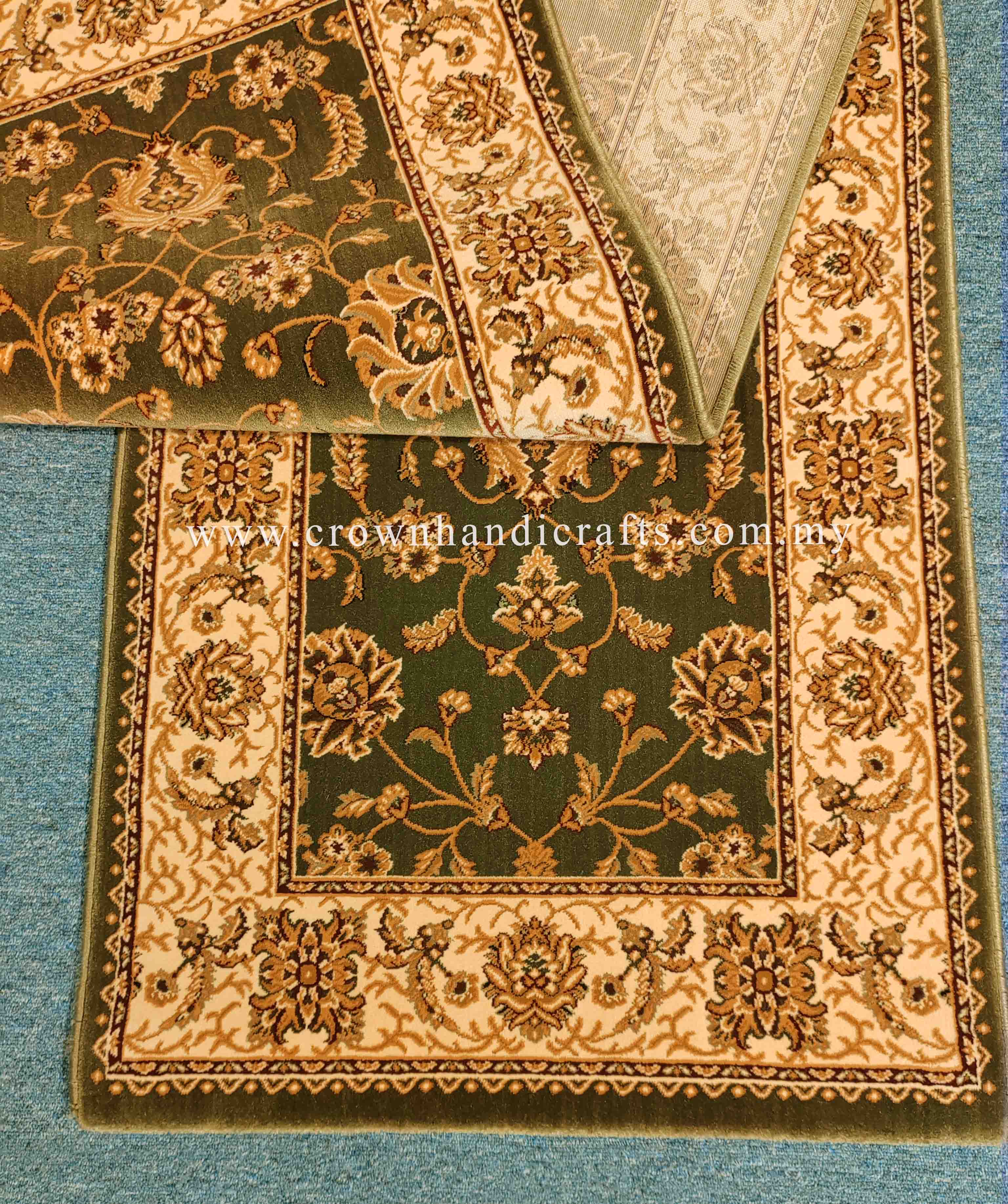 Luxury Persian-Inspired Turkish Runner Rug – Premium Quality & Long-Lasting Carpet  | Rajah 7620 GREEN