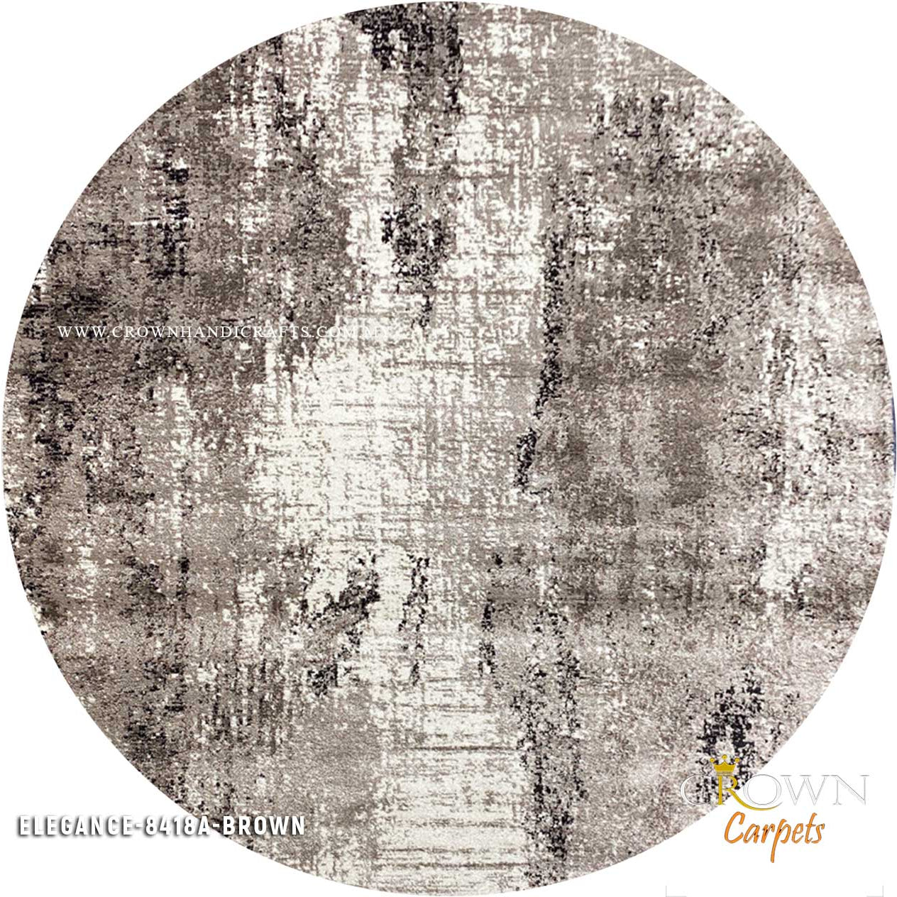 Transform Your Space: Featured Modern Carpets & Rugs for Elevated Style | Elegance 8418A Round Brown